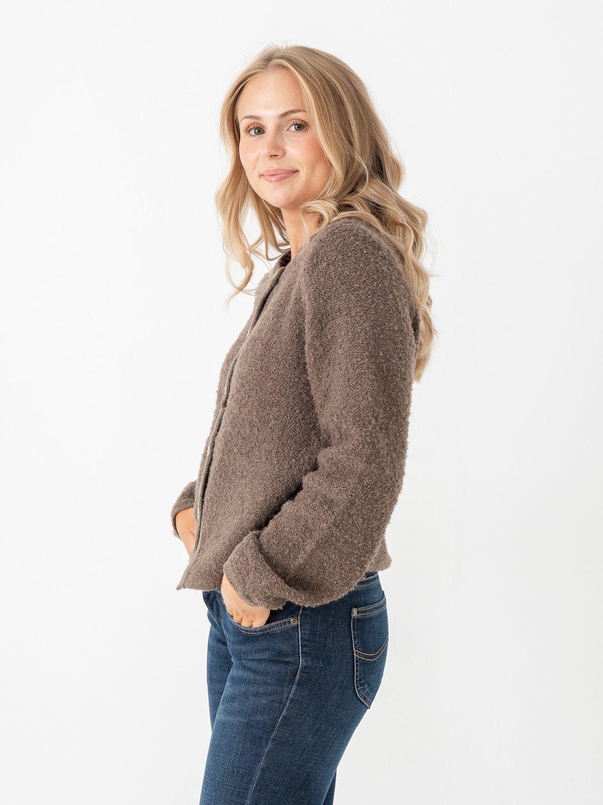 Vila Pigga O-Neck Long Sleeve Knit Jacket Falcon