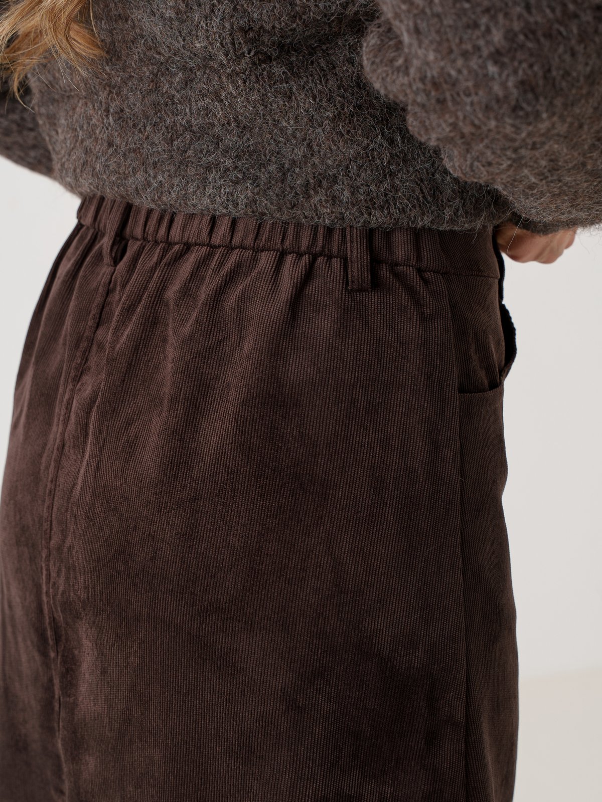 Vila Courdie High Waist A-Line Skirt Coffee Bean