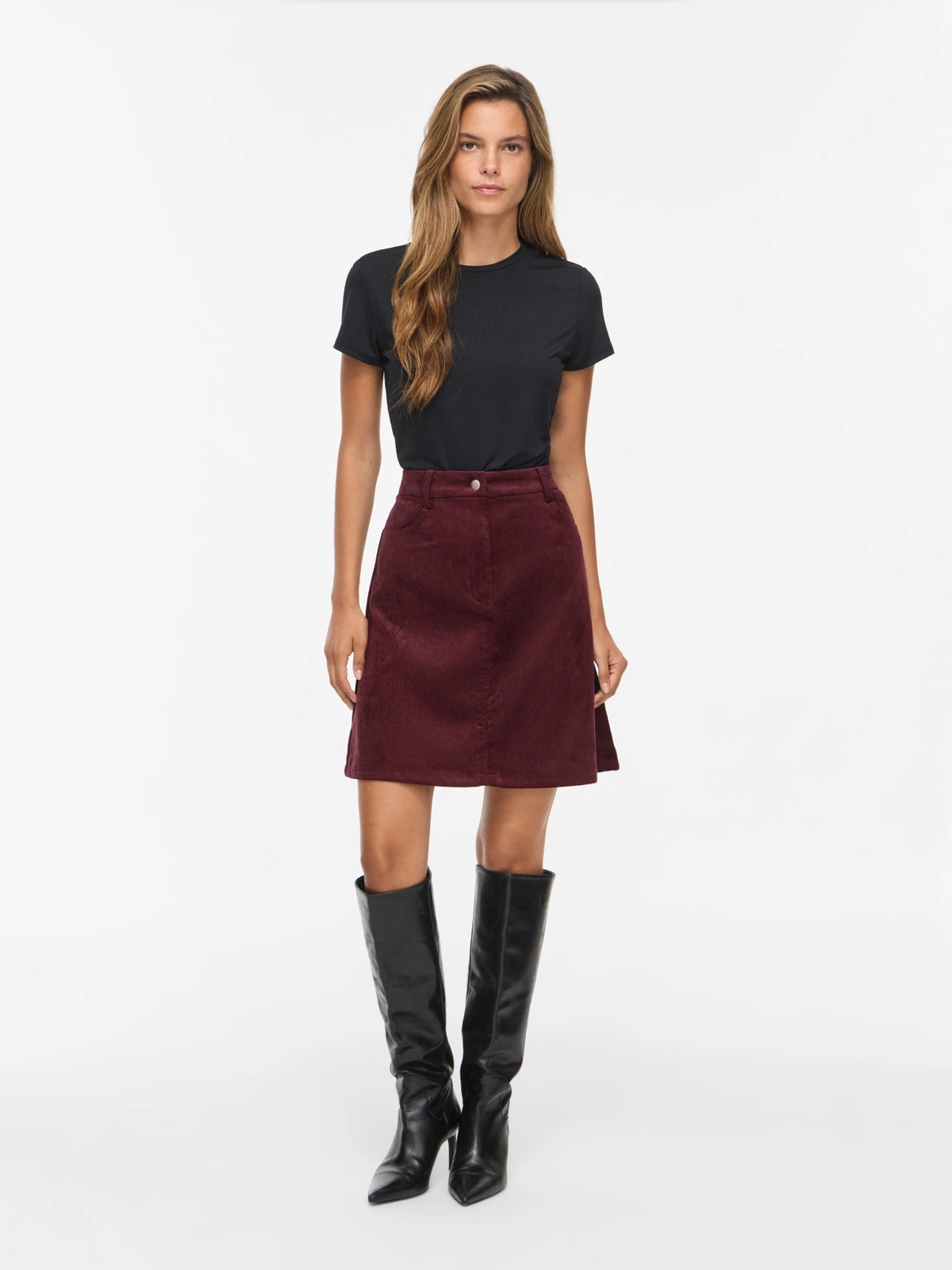Vila Courdie High Waist A-Line Skirt Port Royale