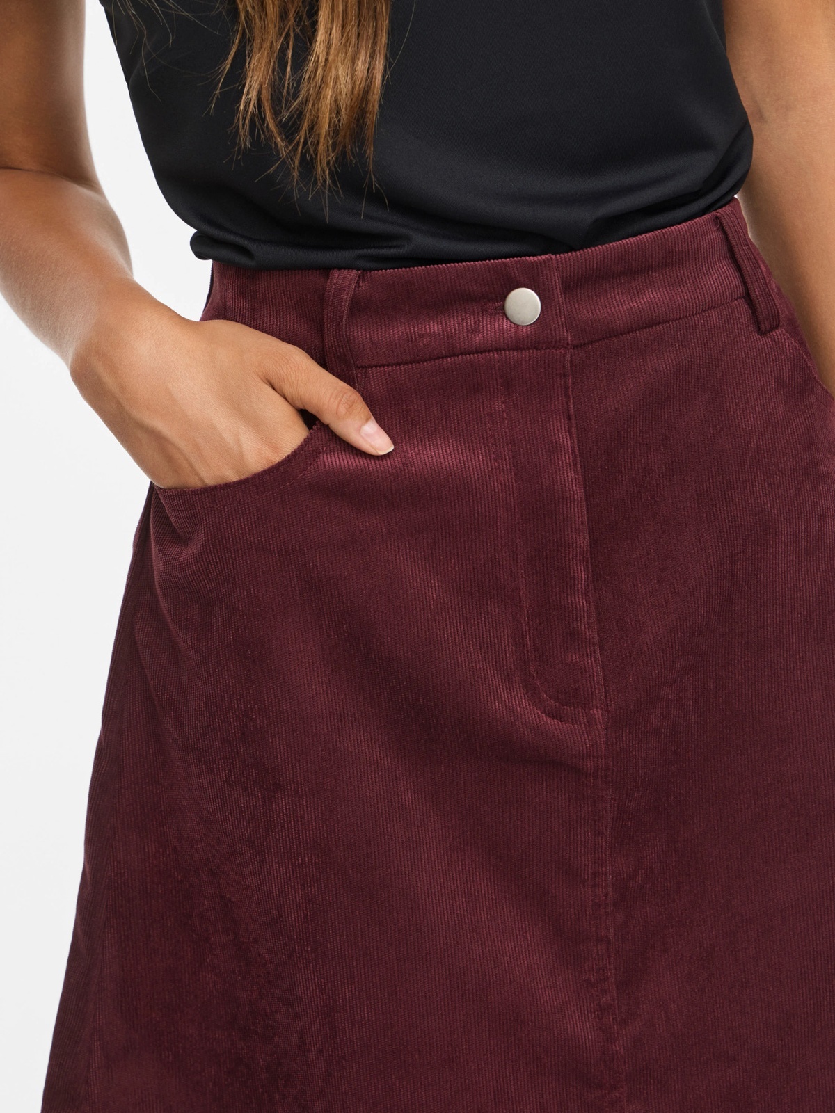 Vila Courdie High Waist A-Line Skirt Port Royale