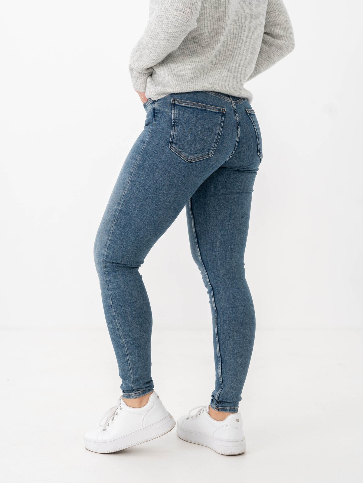 Vila Sarah Skinny Jeans Medium Blue Denim