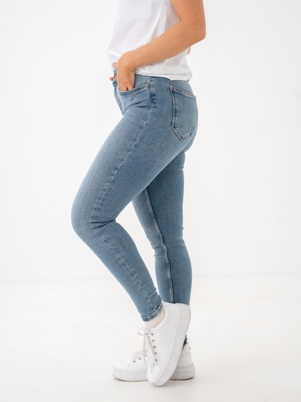 Vila Sarah Skinny Jeans Medium Blue Denim