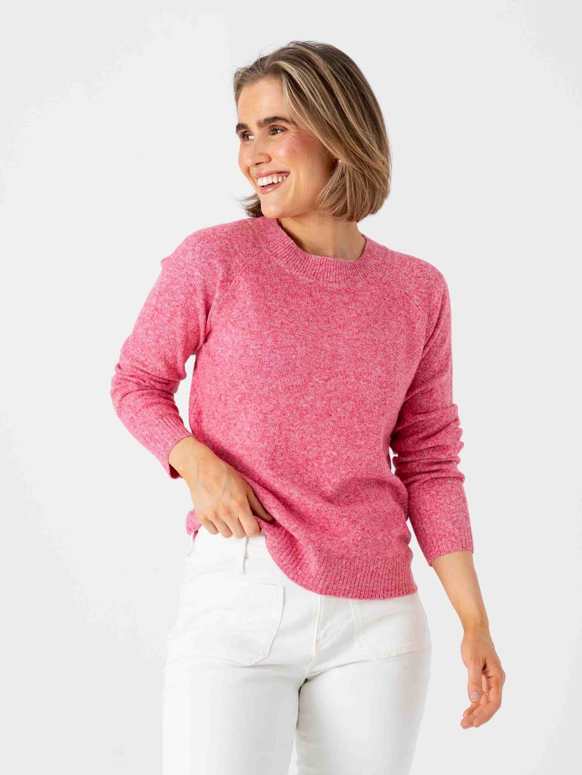 Vero Moda Doffy Long Sleeve O-Neck Blouse Jazzy / White Melange