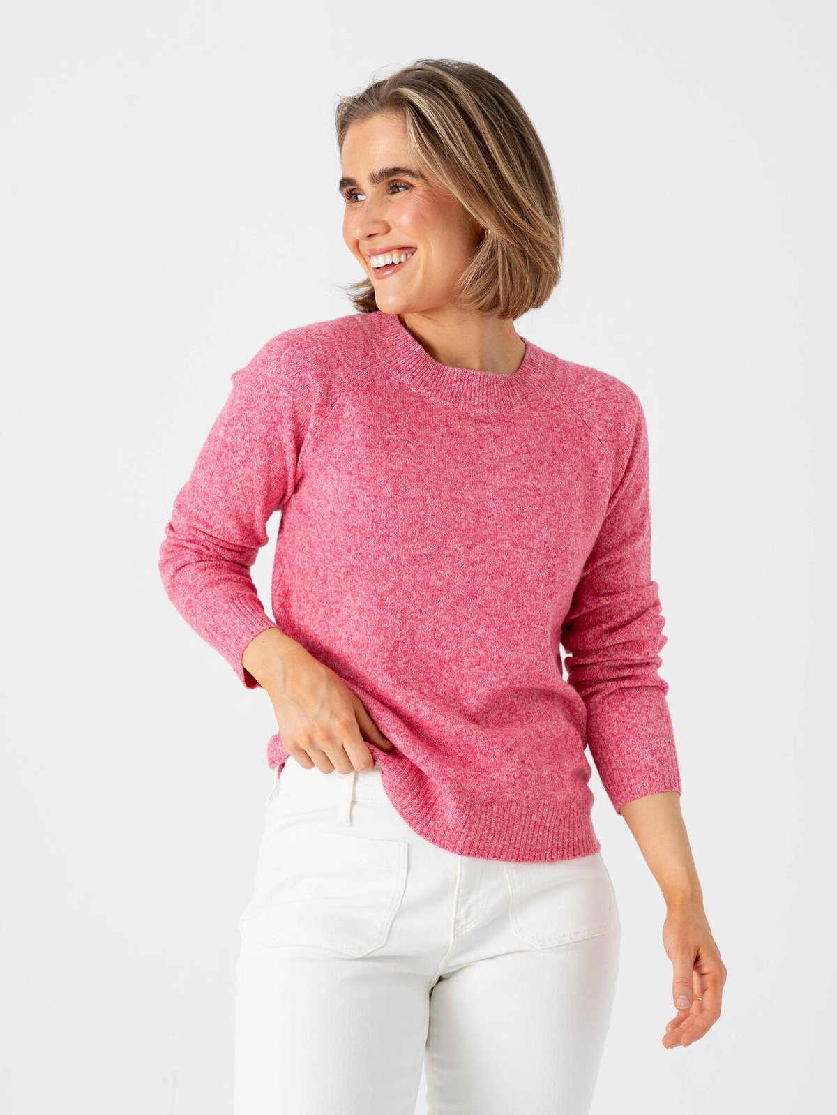 Vero Moda Doffy Long Sleeve O-Neck Blouse Jazzy / White Melange