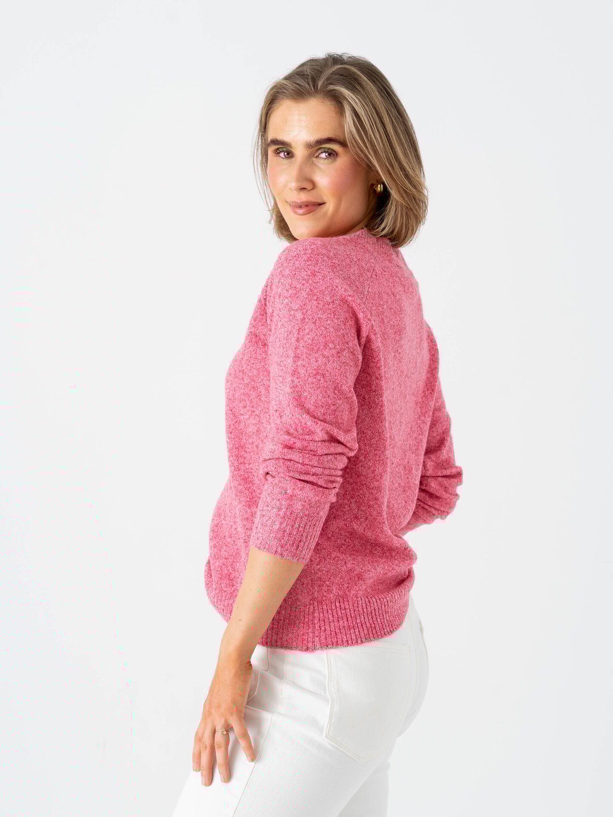 Vero Moda Doffy Long Sleeve O-Neck Blouse Jazzy / White Melange