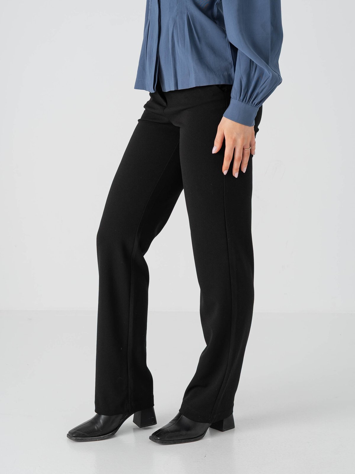 Vero Moda Zamira Mid Waist Straight Pant Black