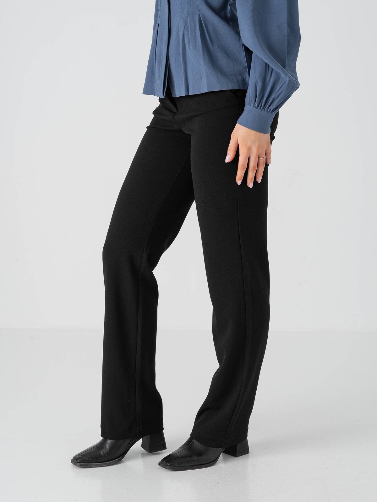 Vero Moda Zamira Mid Waist Straight Pant Black
