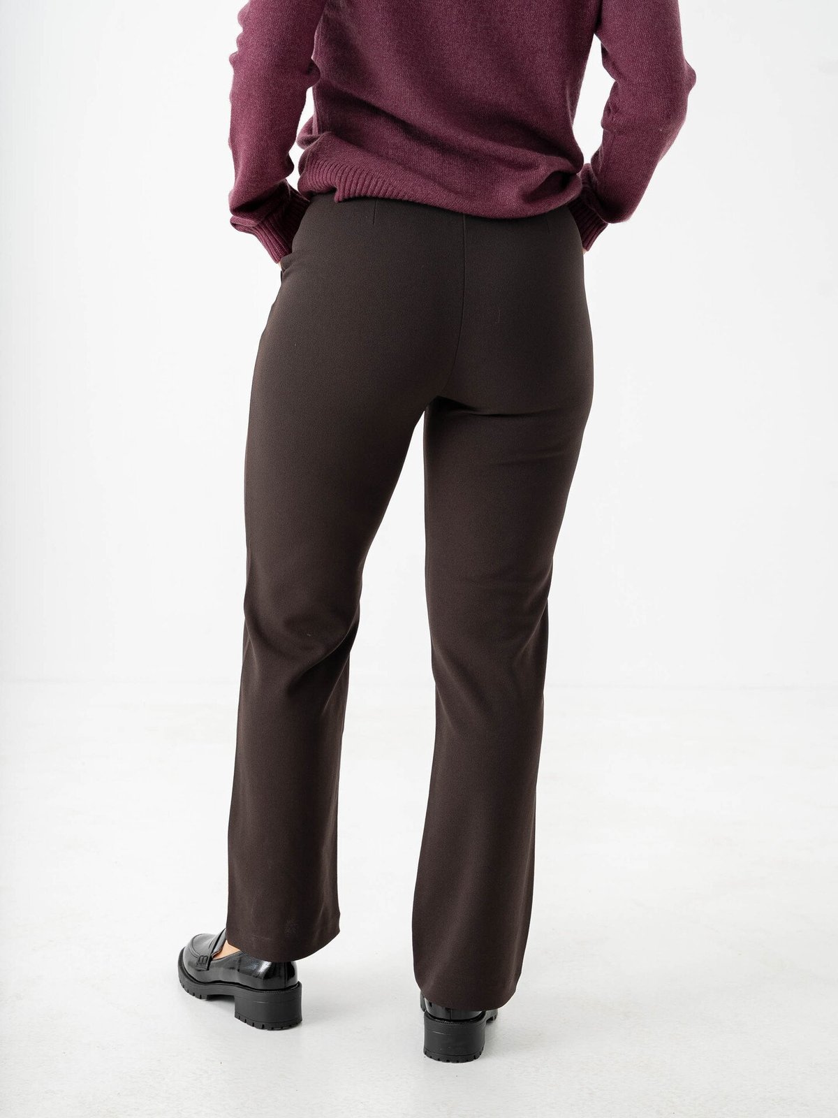 Vero Moda Zamira Mid Waist Straight Pant Chocolate Torte