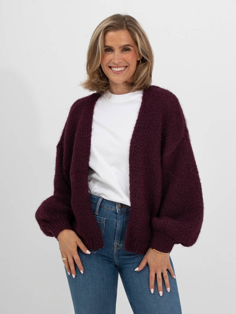 Vero Moda Maybe Long Sleeve Open Cardigan Winetasting