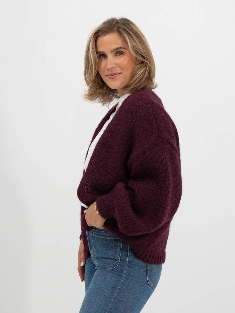 Vero Moda Maybe Long Sleeve Open Cardigan Winetasting