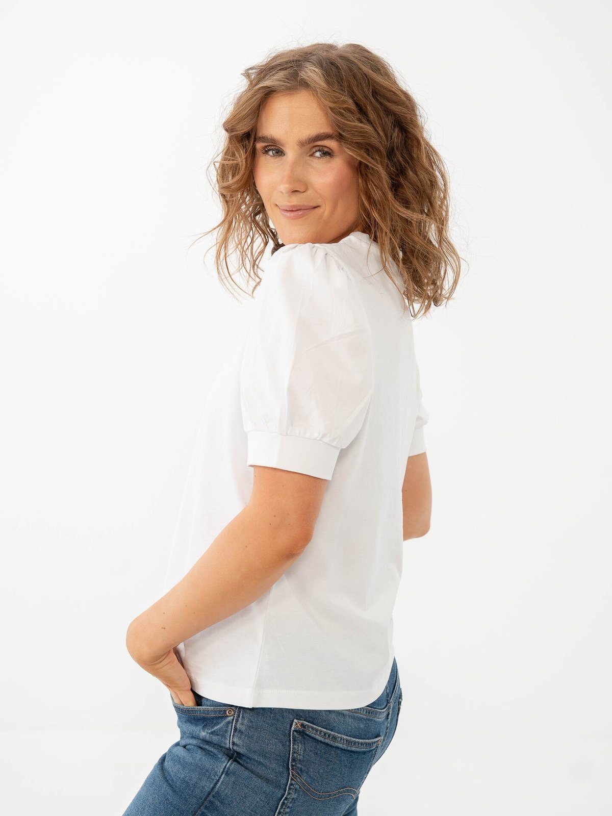 Vero Moda Aware Kerry 2/4 O-Neck Top Bright White