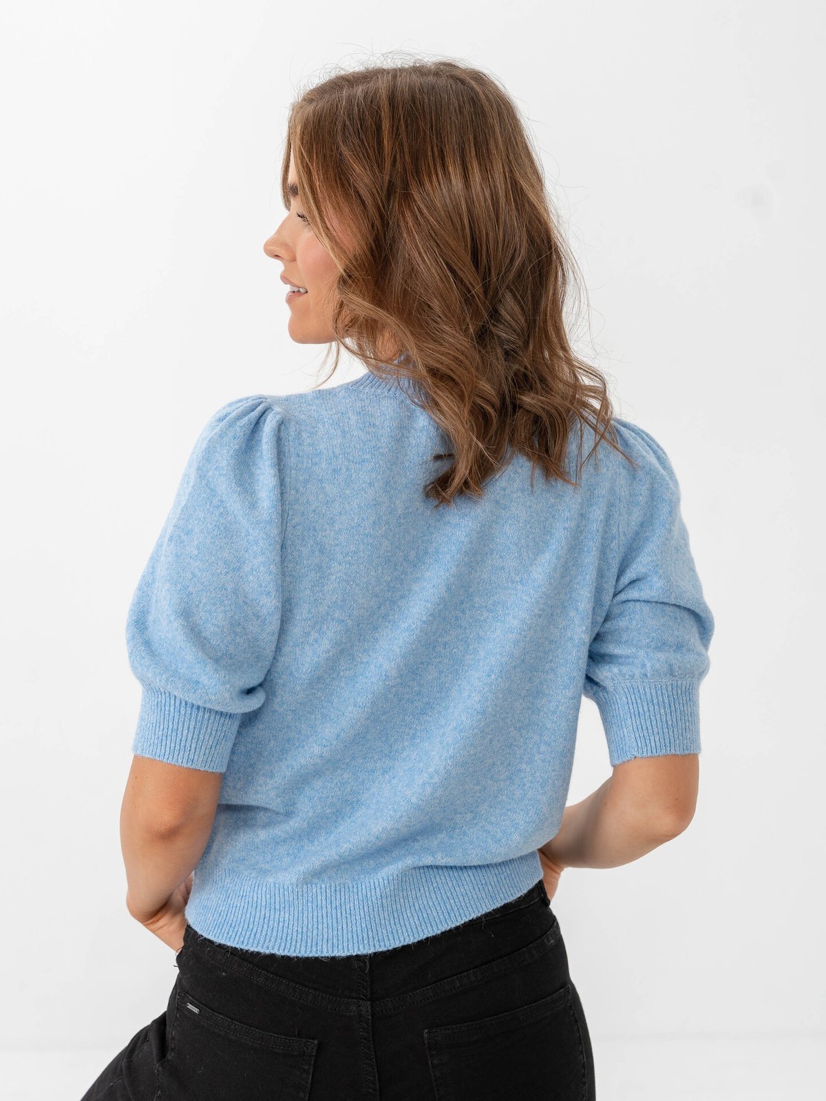 Vero Moda Doffy 2/4 O-Neck Pullover Little Boy Blue