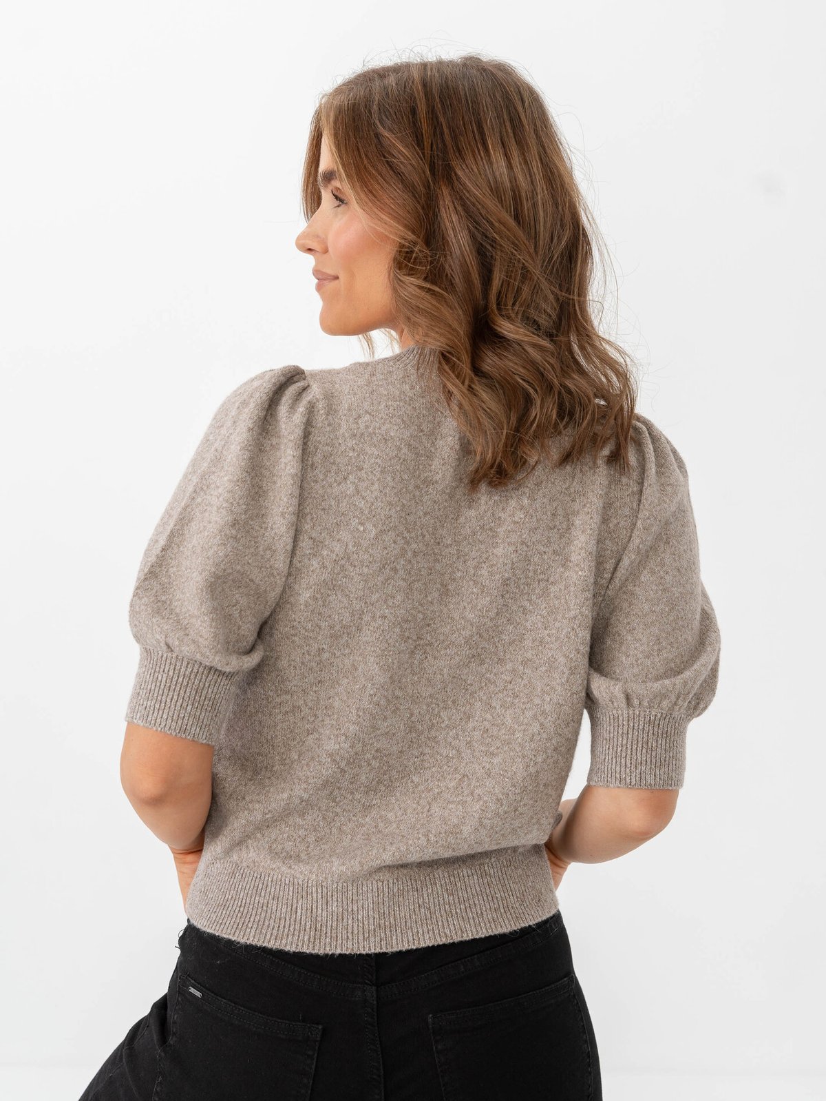 Vero Moda Doffy 2/4 O-Neck Pullover Moon Rock Melange