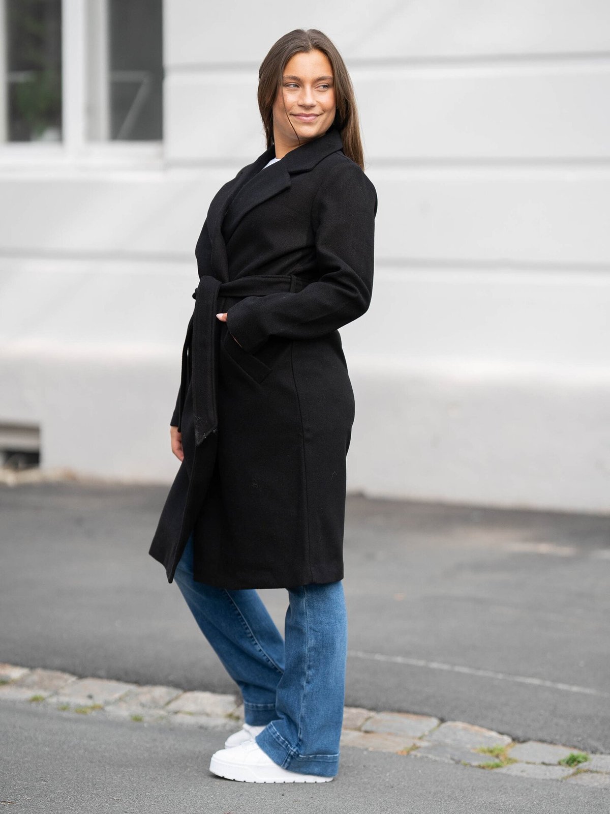 Vero Moda Fortuneaya Long Coat Black Solid