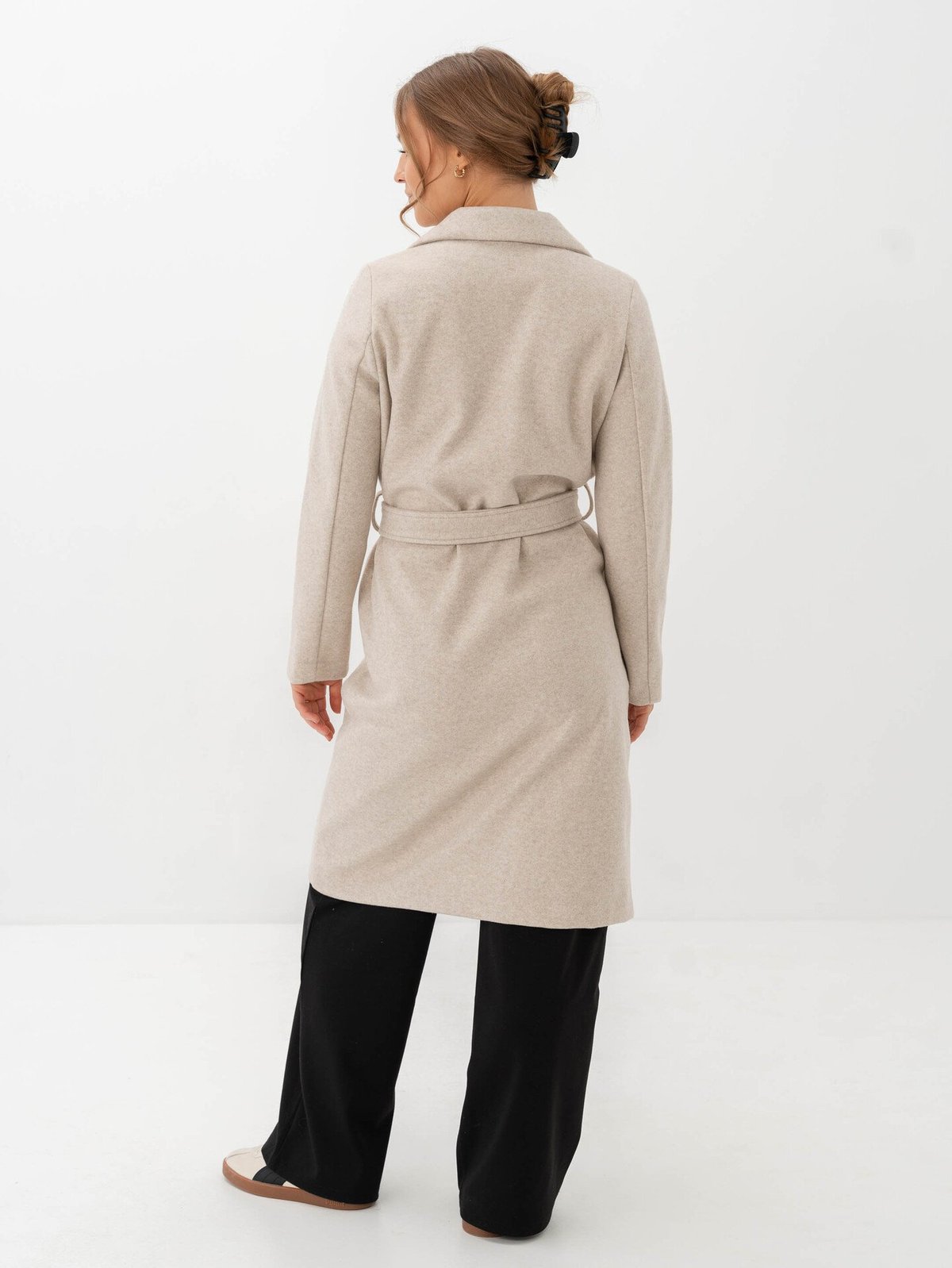 Vero Moda Fortuneaya Long Coat Oatmeal Melange