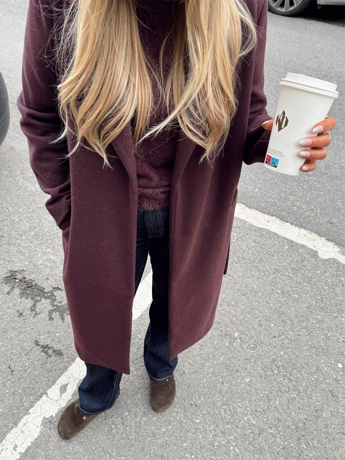 Vero Moda Fortuneaya Long Coat Winetasting