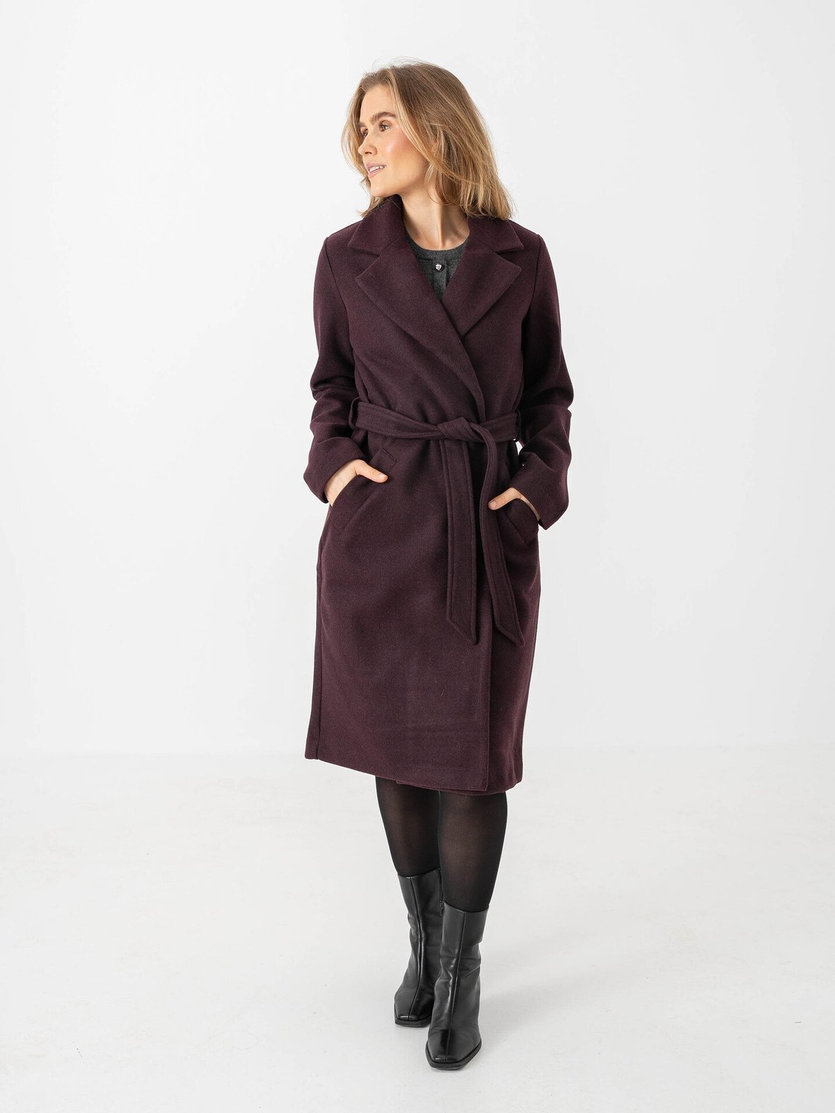 Vero Moda Fortuneaya Long Coat Winetasting