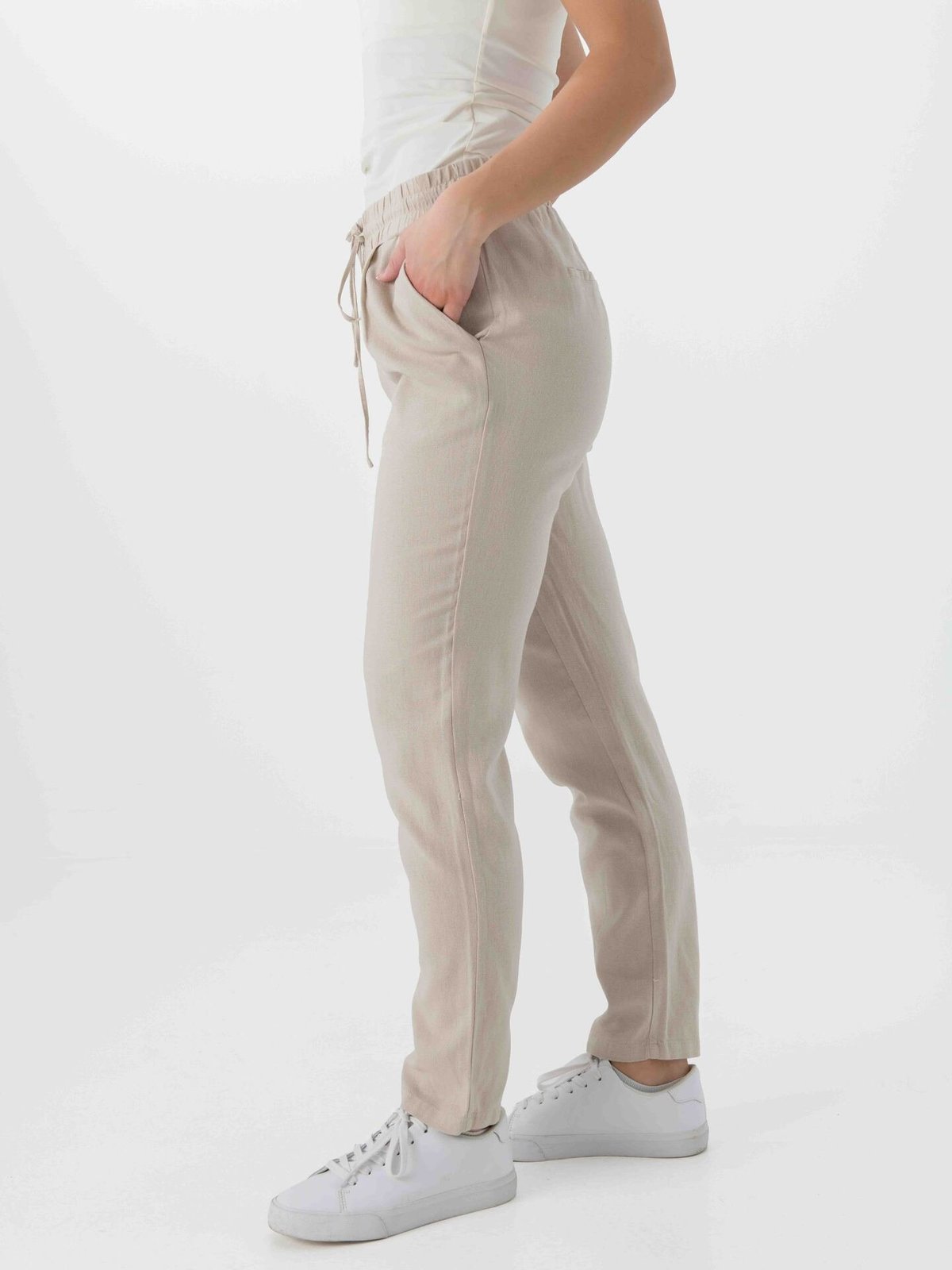 Vero Moda Jesmilo Mid Waist Ankle Pants Silver Lining