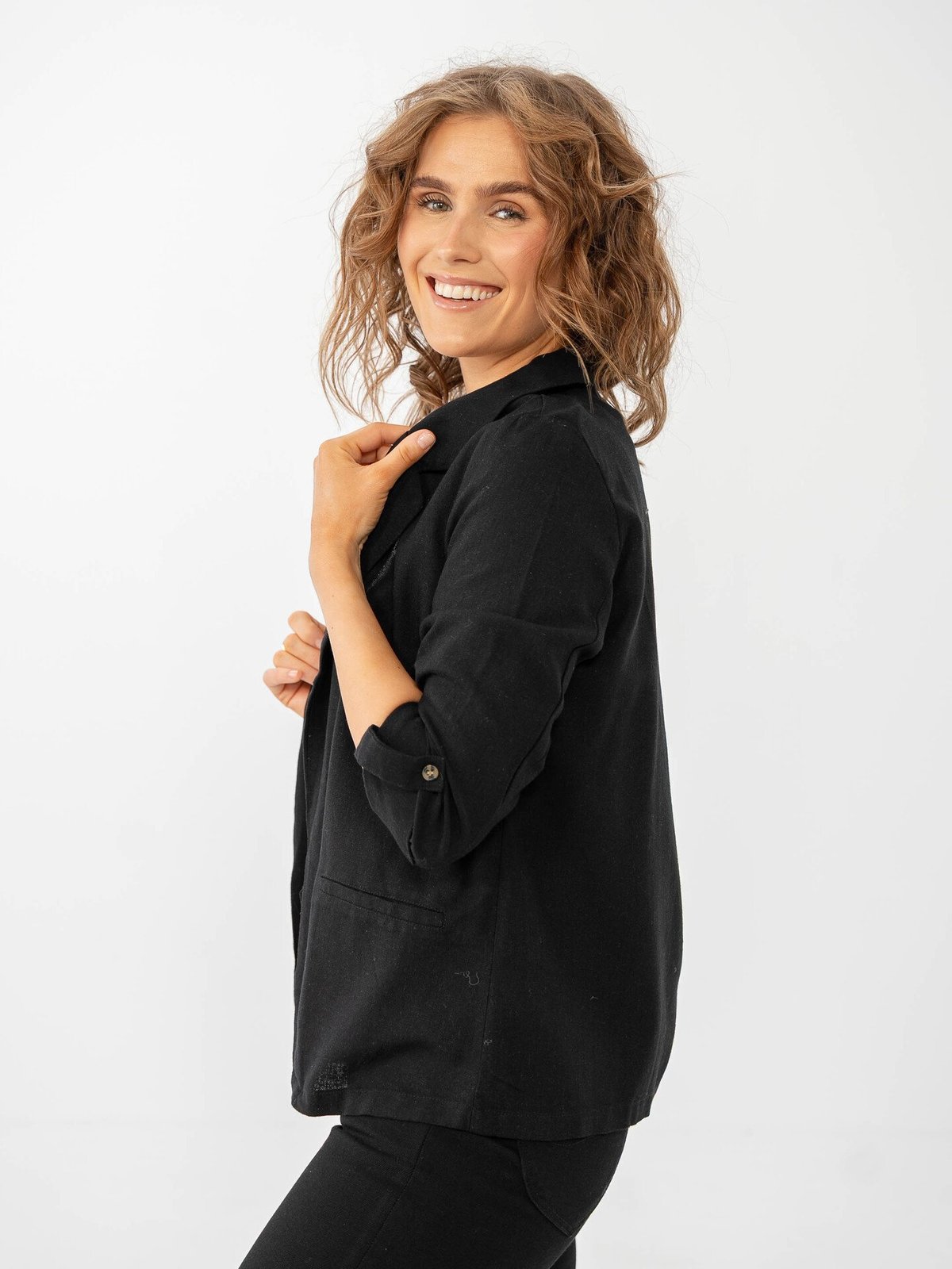 Vero Moda Jesmilo 3/4 Loose Blazer Black