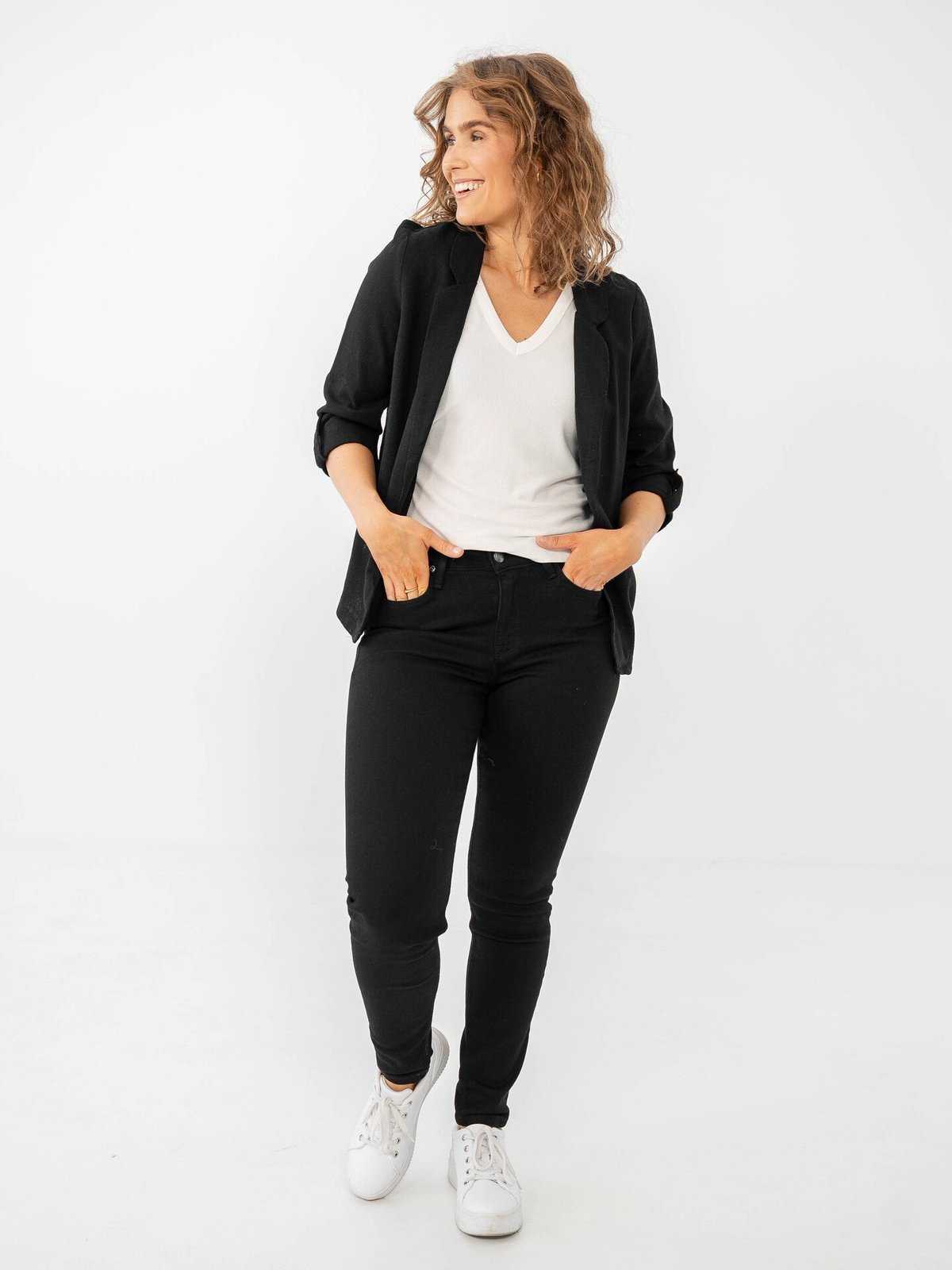 Vero Moda Jesmilo 3/4 Loose Blazer Black