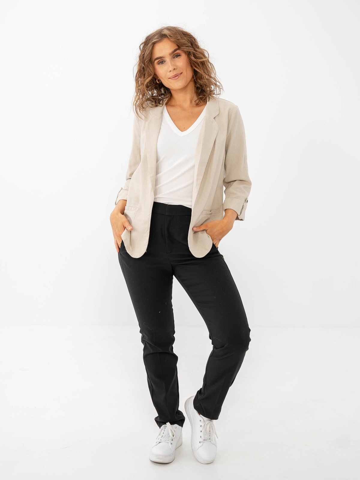 Vero Moda Jesmilo 3/4 Loose Blazer Silver Lining