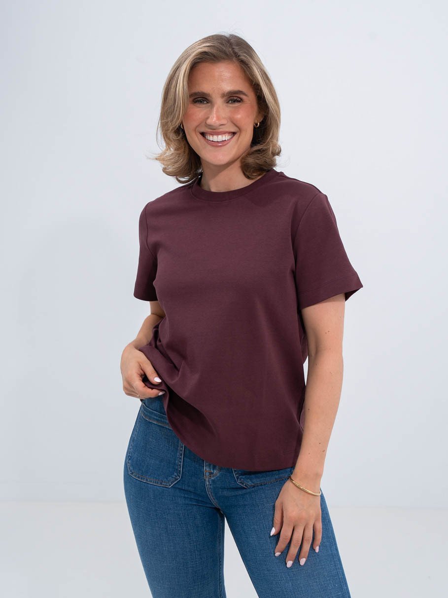 Vero Moda Aware Naima Short Sleeve O-Neck T-shirt Catawba Grape