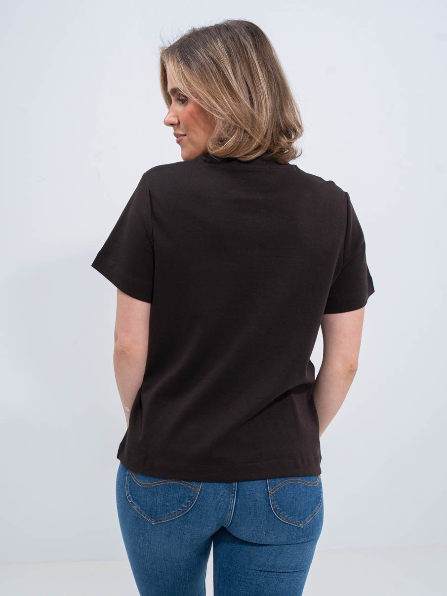 Vero Moda Aware Naima Short Sleeve O-Neck T-shirt Chocolate Torte