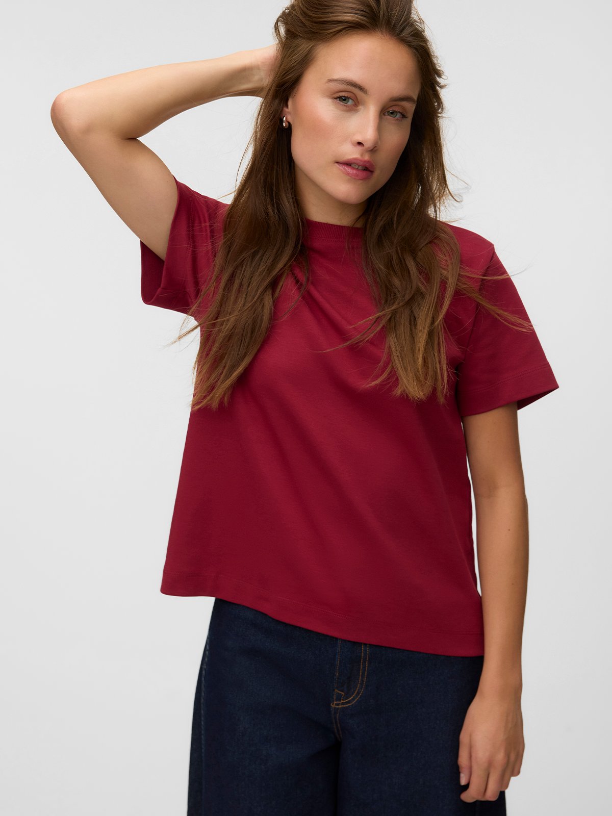 Vero Moda Aware Naima Short Sleeve O-Neck T-shirt Tibetan Red