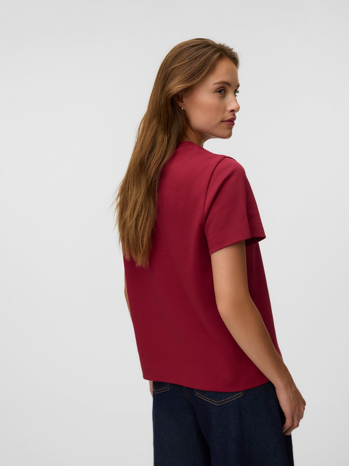 Vero Moda Aware Naima Short Sleeve O-Neck T-shirt Tibetan Red