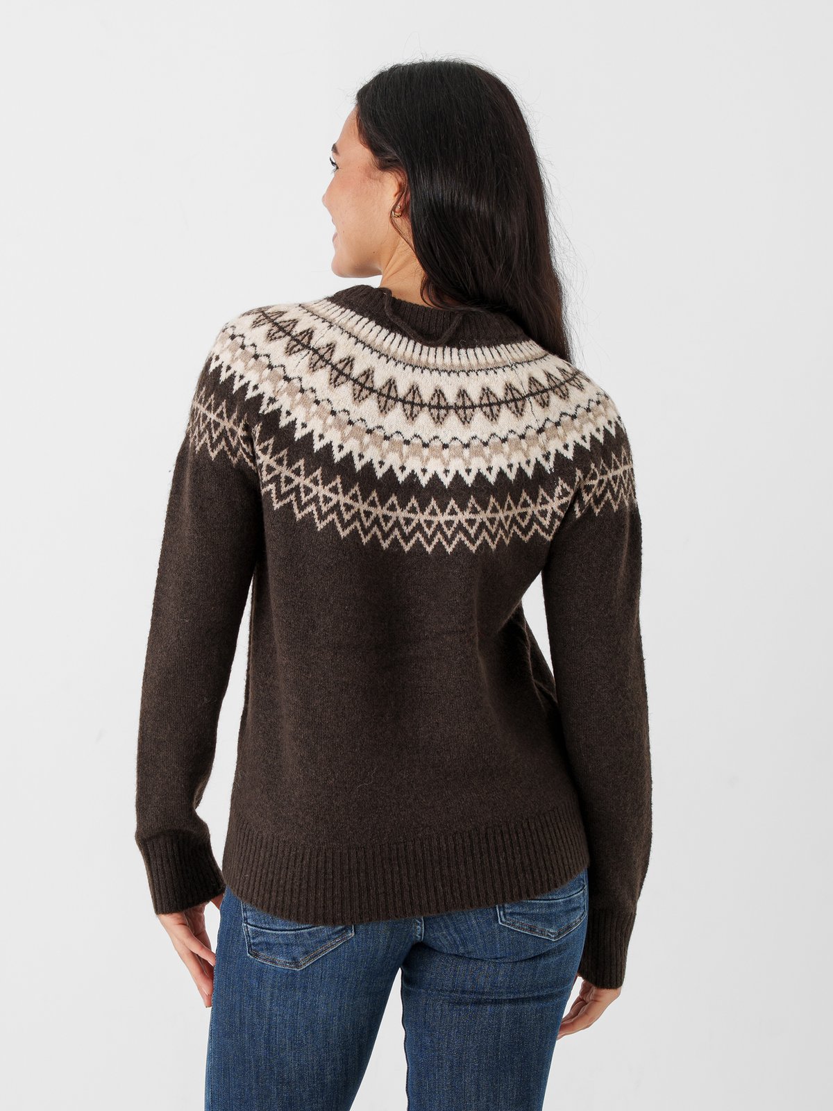 Vero Moda Simone Long Sleeve Nordic Pullover Chocolate Torte