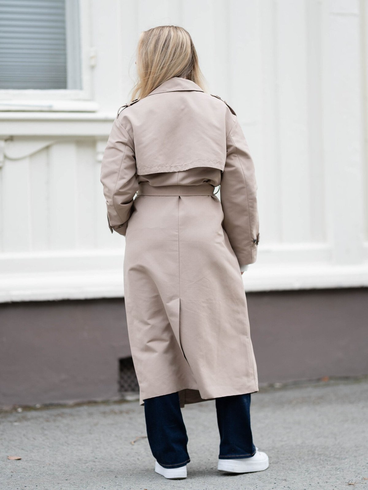 Vero Moda Chloe Long Trenchcoat Silver Mink