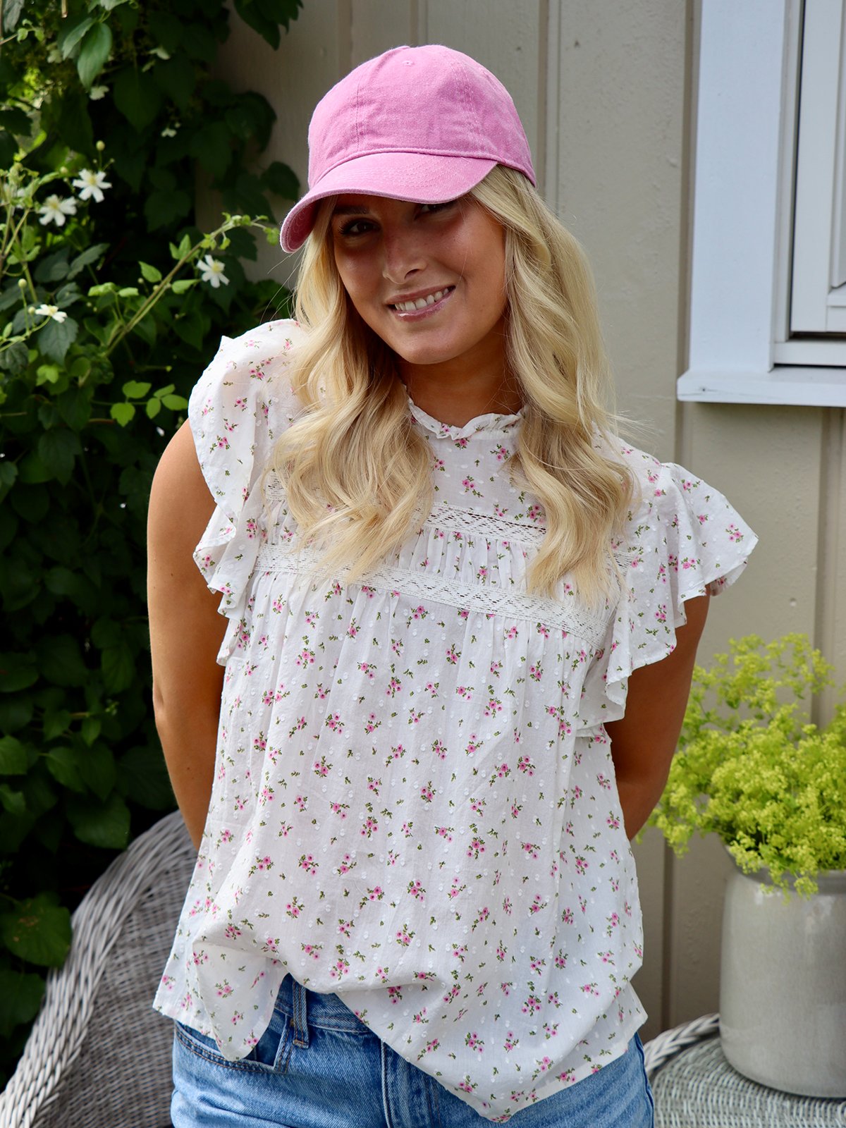 Vero Moda Trine Sleeveless Lace Top Snow White Maguerit BonBon