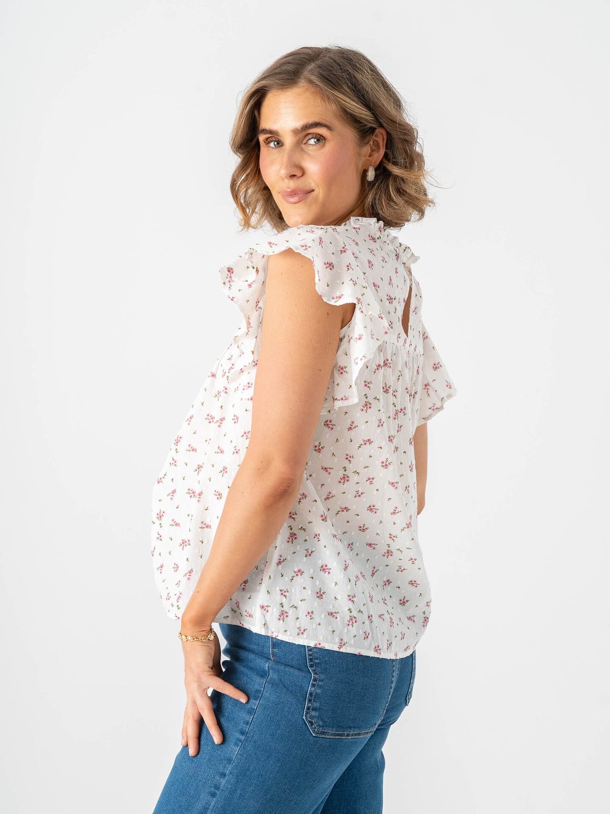 Vero Moda Trine Sleeveless Lace Top Snow White Maguerit BonBon