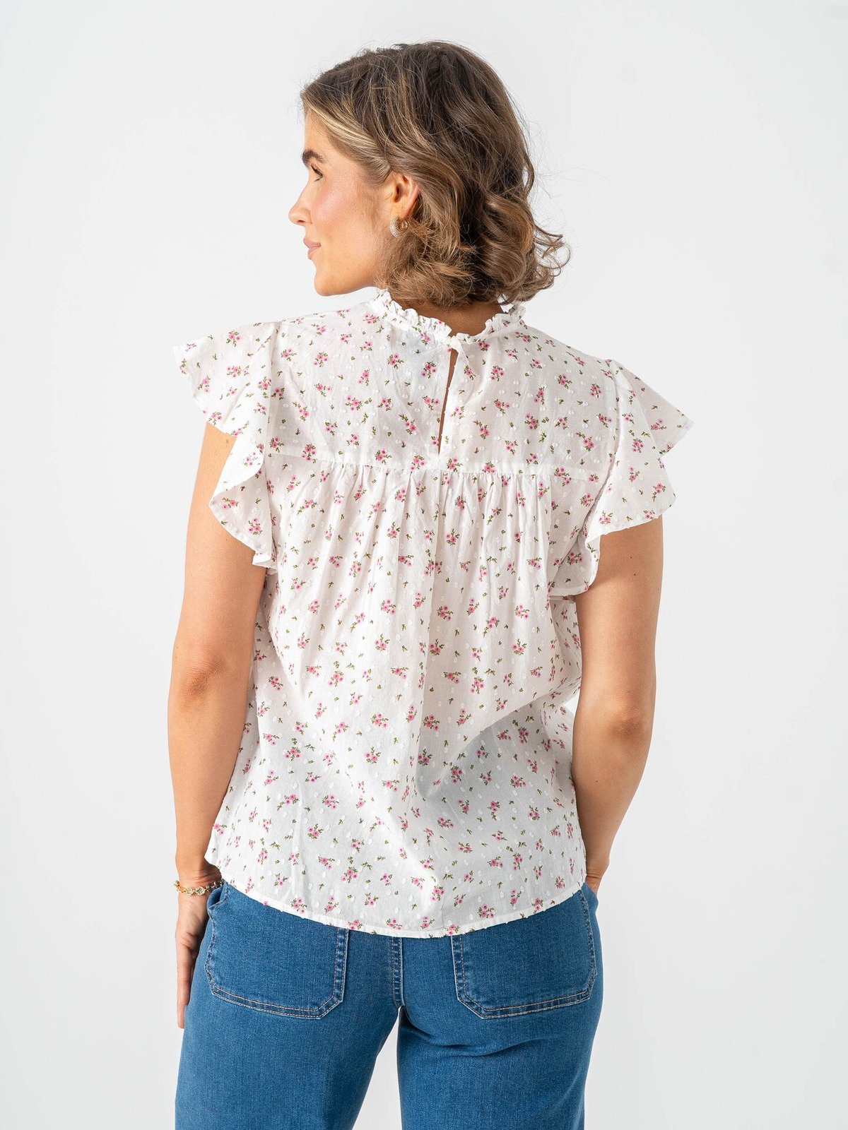 Vero Moda Trine Sleeveless Lace Top Snow White Maguerit BonBon
