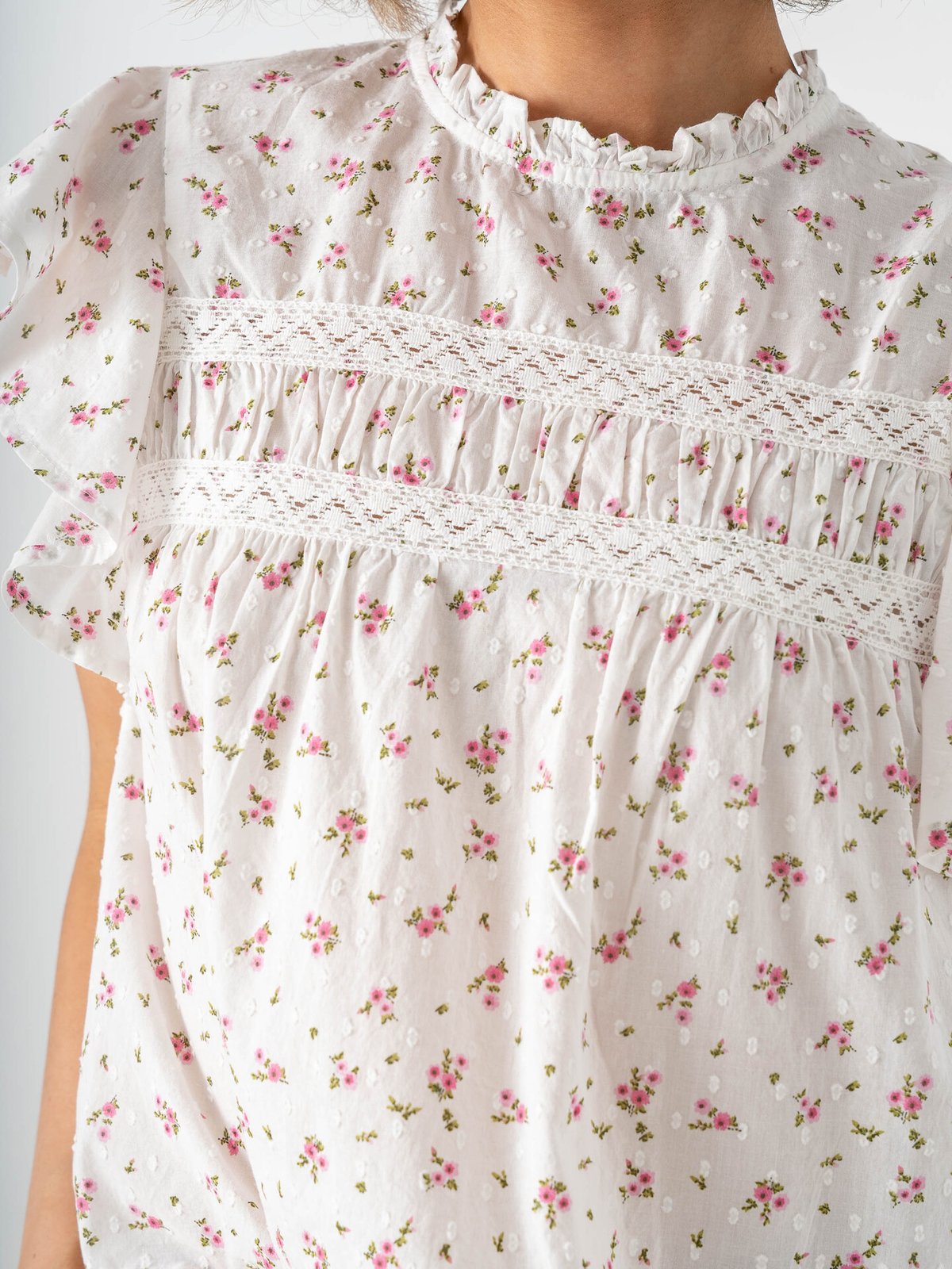 Vero Moda Trine Sleeveless Lace Top Snow White Maguerit BonBon