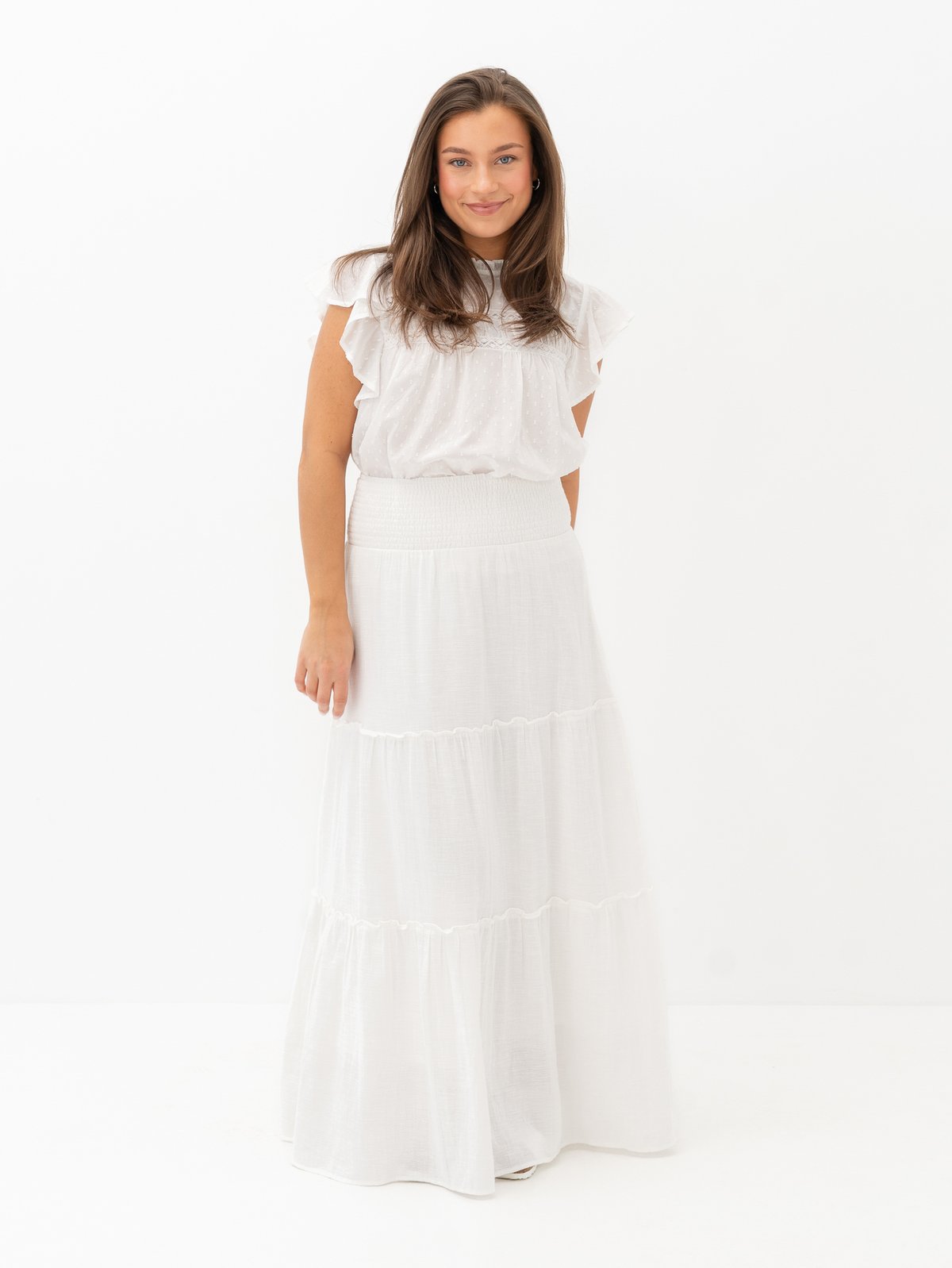 Vero Moda Trine Sleeveless Lace Top Snow White