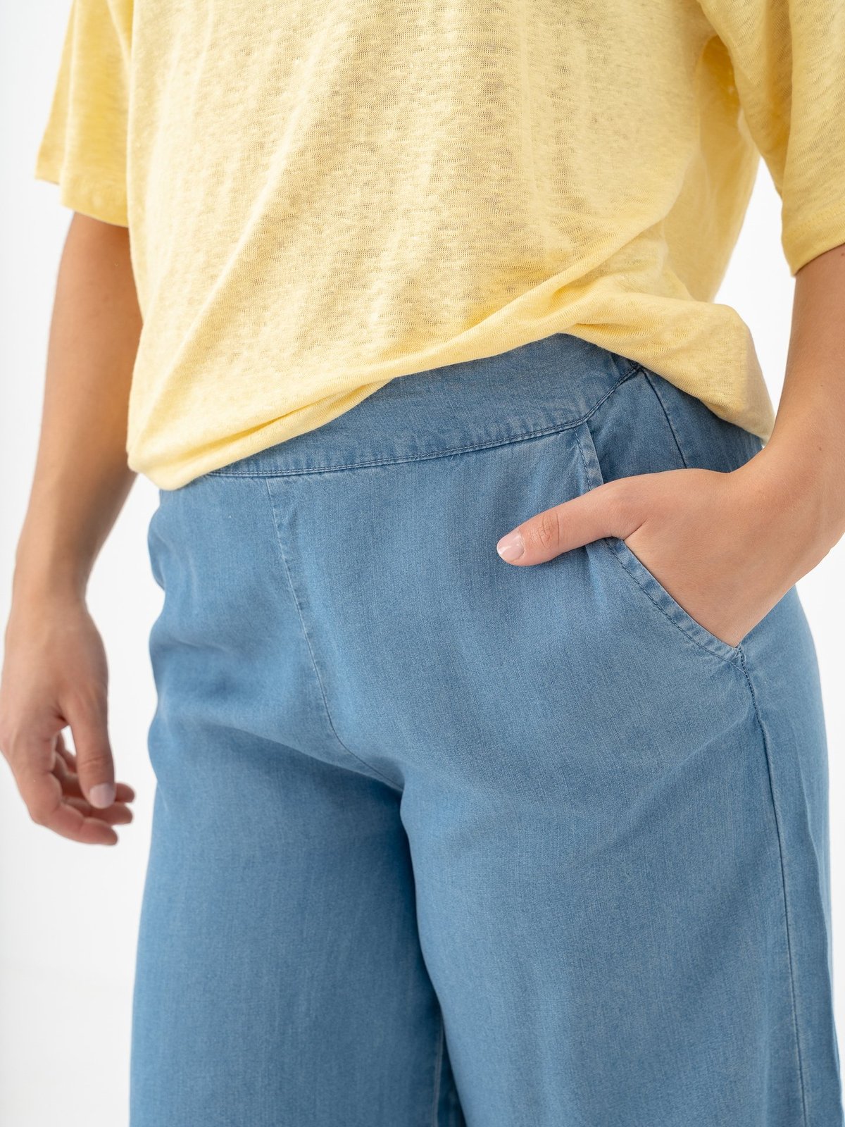 Vero Moda Bree MR Wide Tencel Culotte Medium Blue Denim