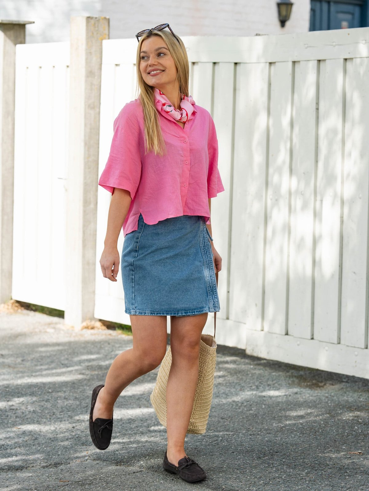 Vero Moda Linn 2/4 Short Shirt Pink Cosmos