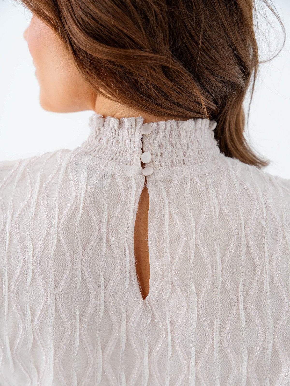 Vero Moda Aware Nolita Long Sleeve High Neck Top Pumice Stone