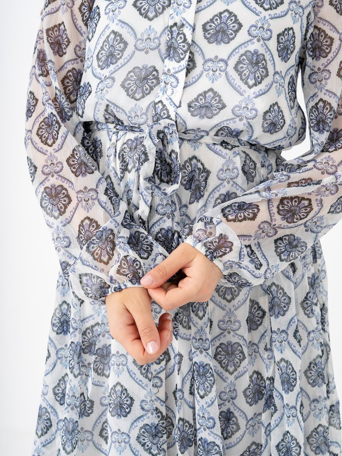 Vero Moda Smilla Long Sleeve Volume Short Dress Snow White Bea