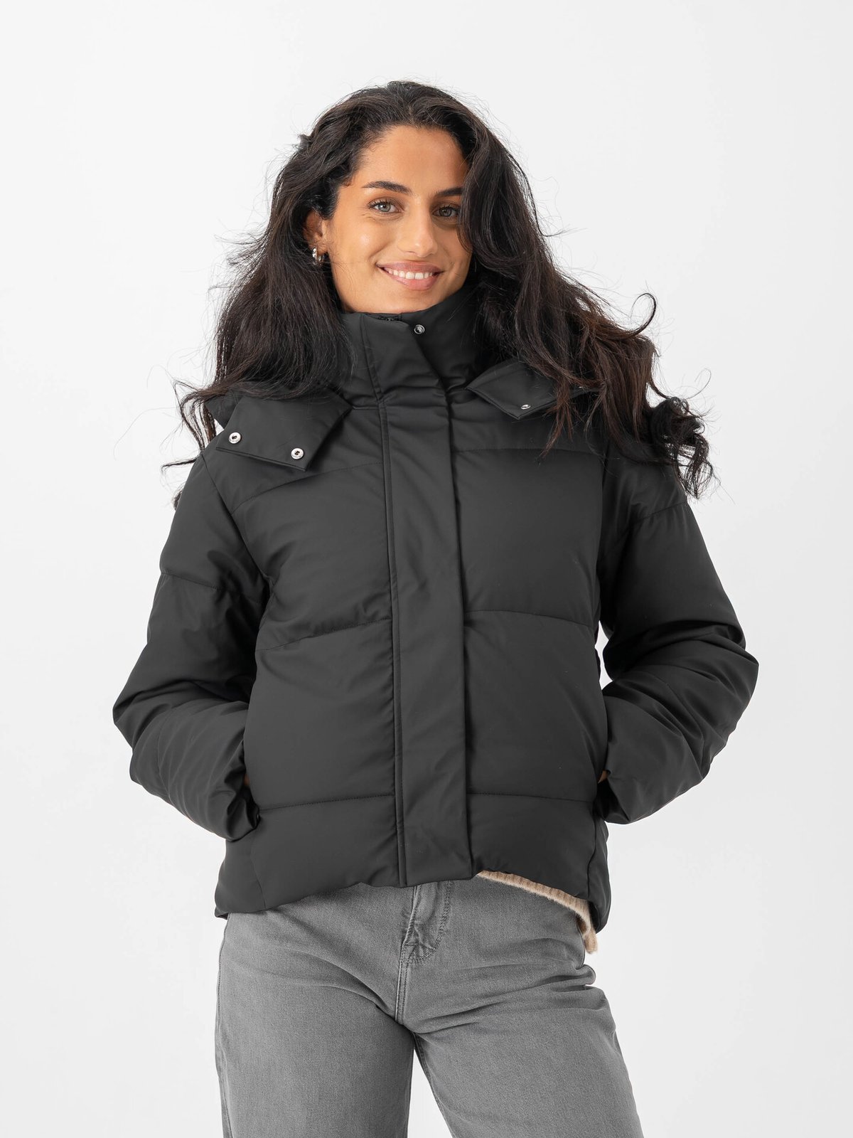 Vero Moda Greta Kylie Short Coated Coat Black