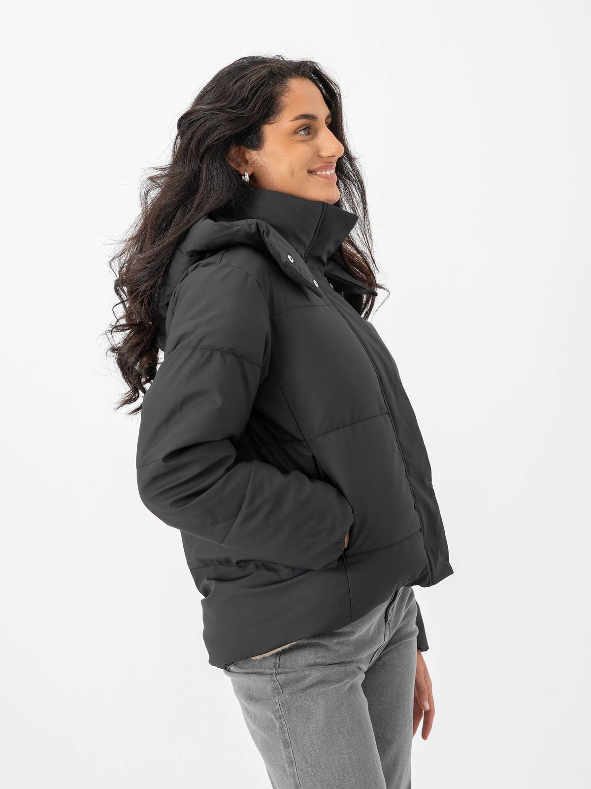 Vero Moda Greta Kylie Short Coated Coat Black