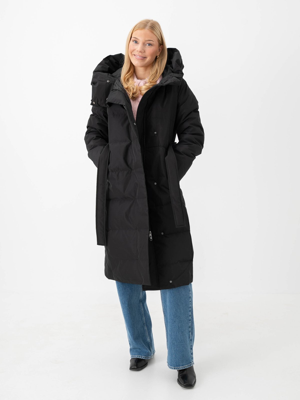 Vero Moda Leonie Long Down Coat Black