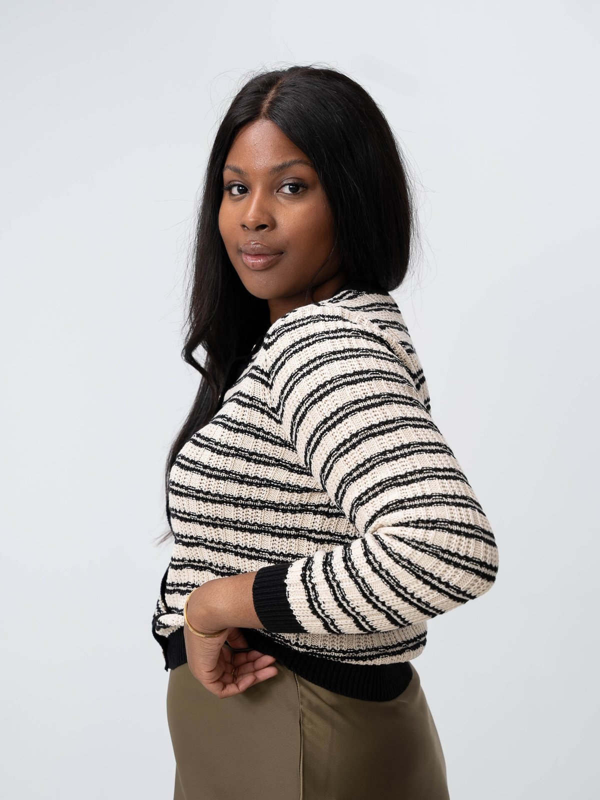 Vero Moda Charlot Long Sleeve O-Neck Cardigan Black w. Birch