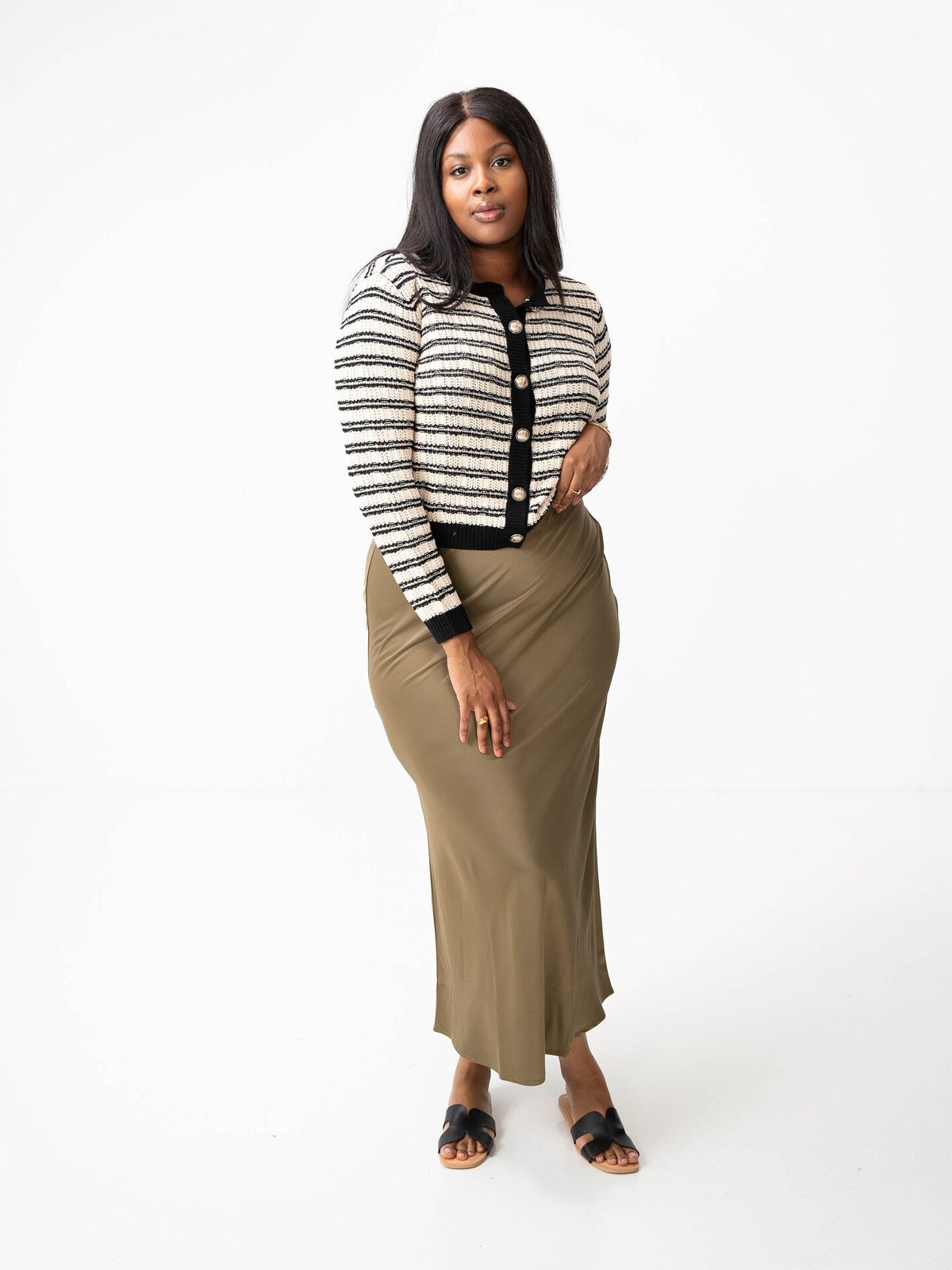 Vero Moda Charlot Long Sleeve O-Neck Cardigan Black w. Birch