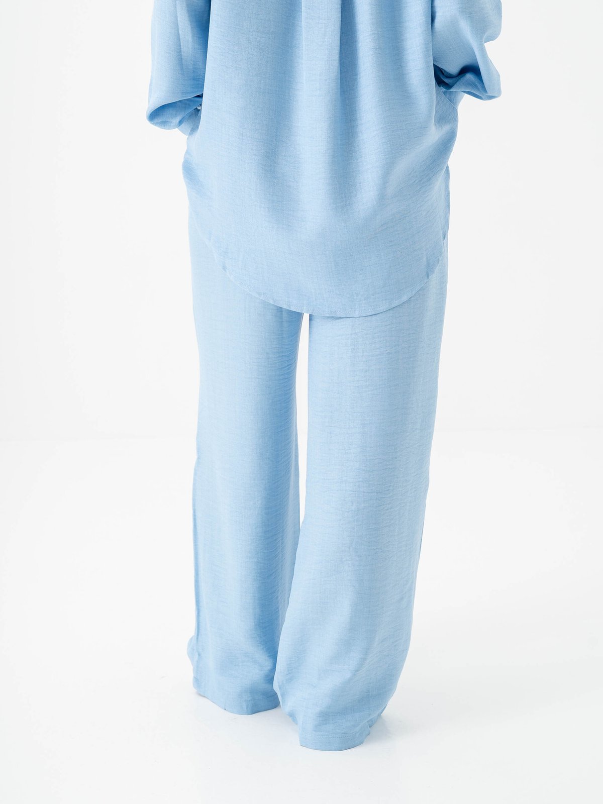 Vero Moda Melaney High Waist Loose Pant Chambray Blue Melange