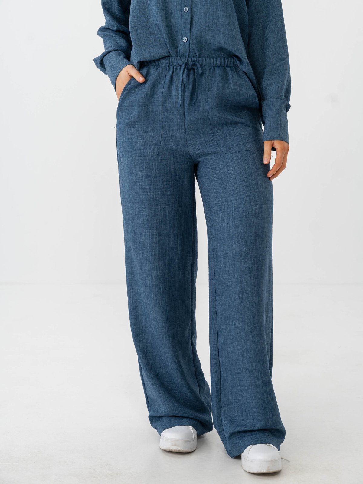 Vero Moda Melaney High Waist Loose Pant Dark Denim Melange