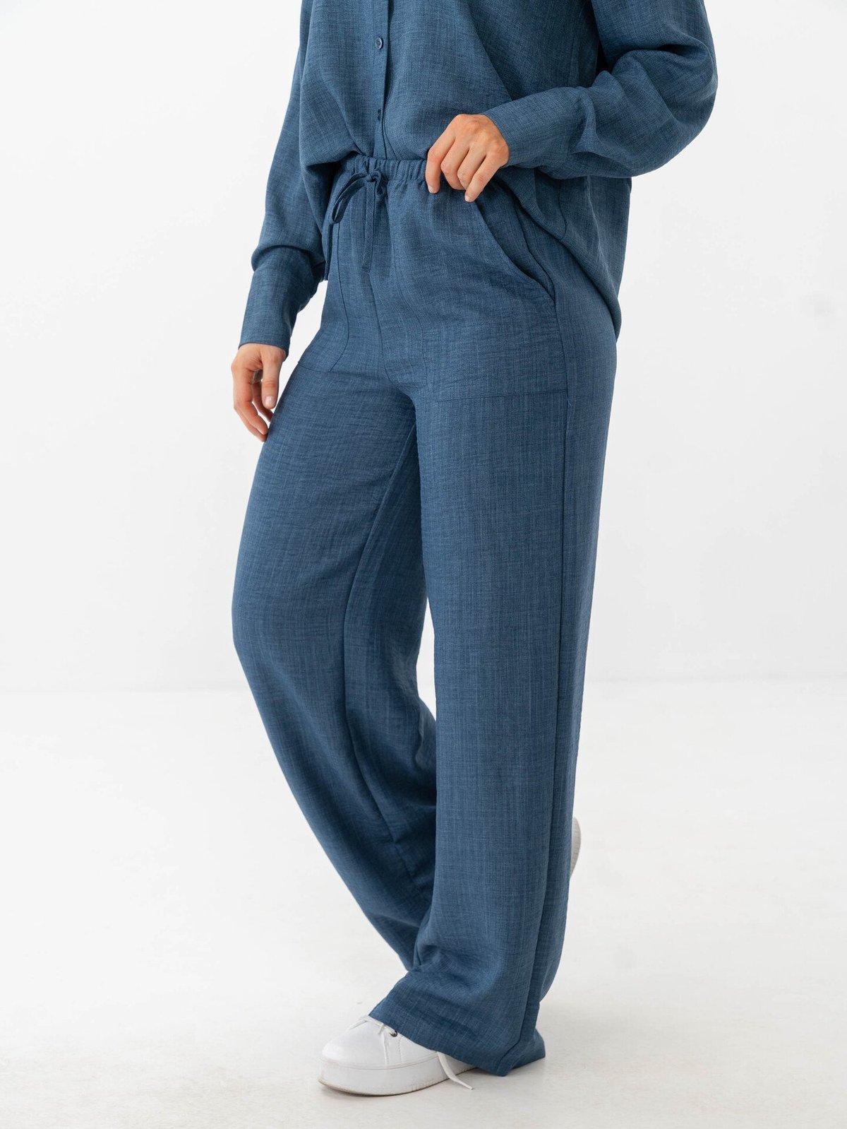 Vero Moda Melaney High Waist Loose Pant Dark Denim Melange