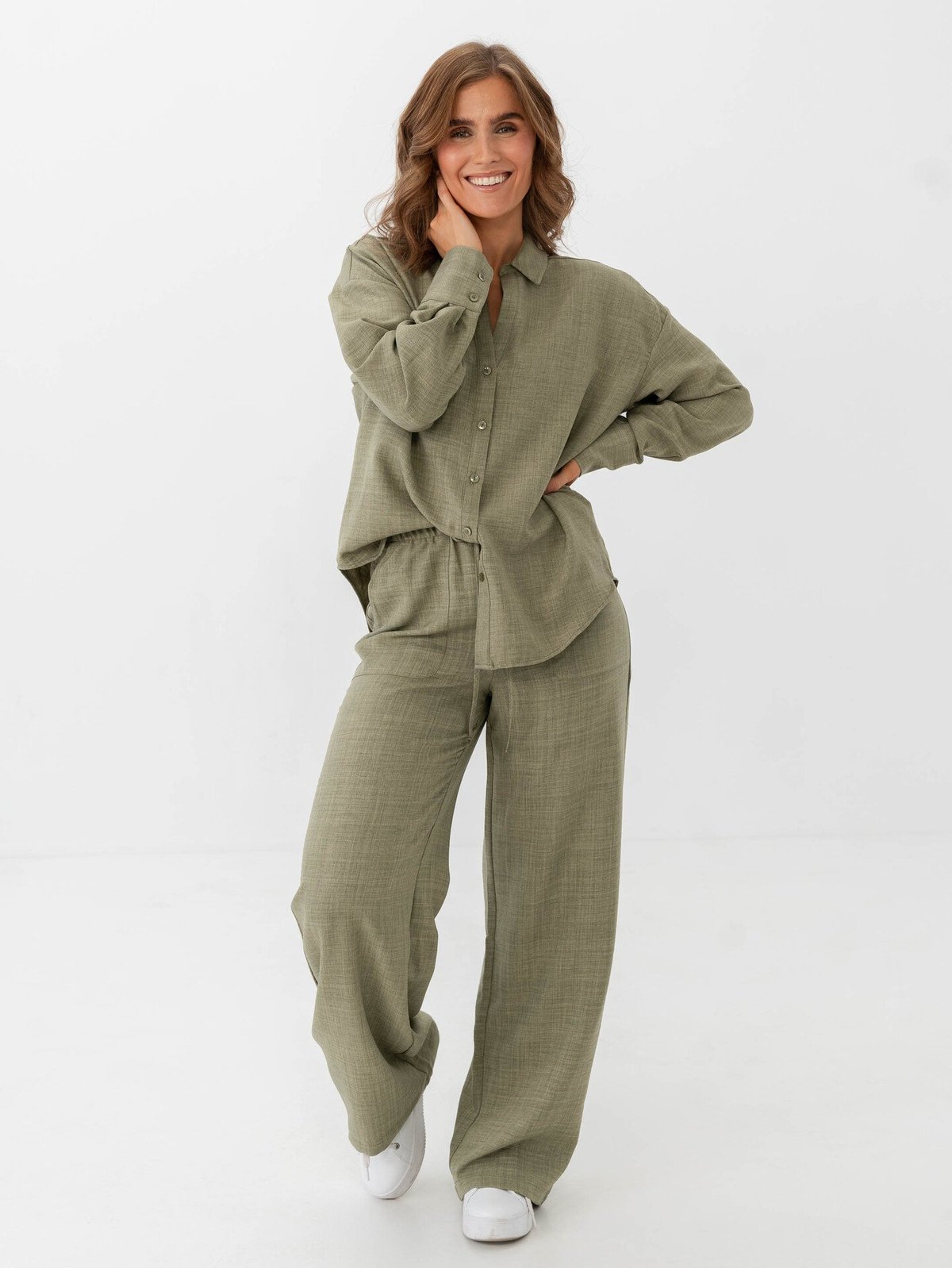 Vero Moda Melaney High Waist Loose Pant Laurel Wreath Melange