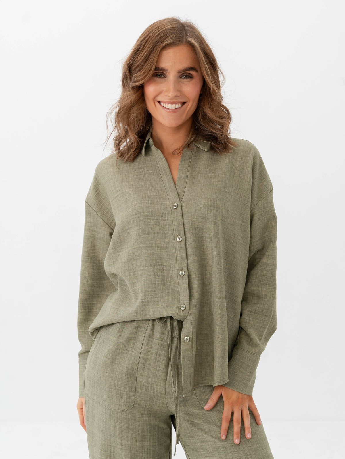 Vero Moda Melaney High Waist Loose Pant Laurel Wreath Melange